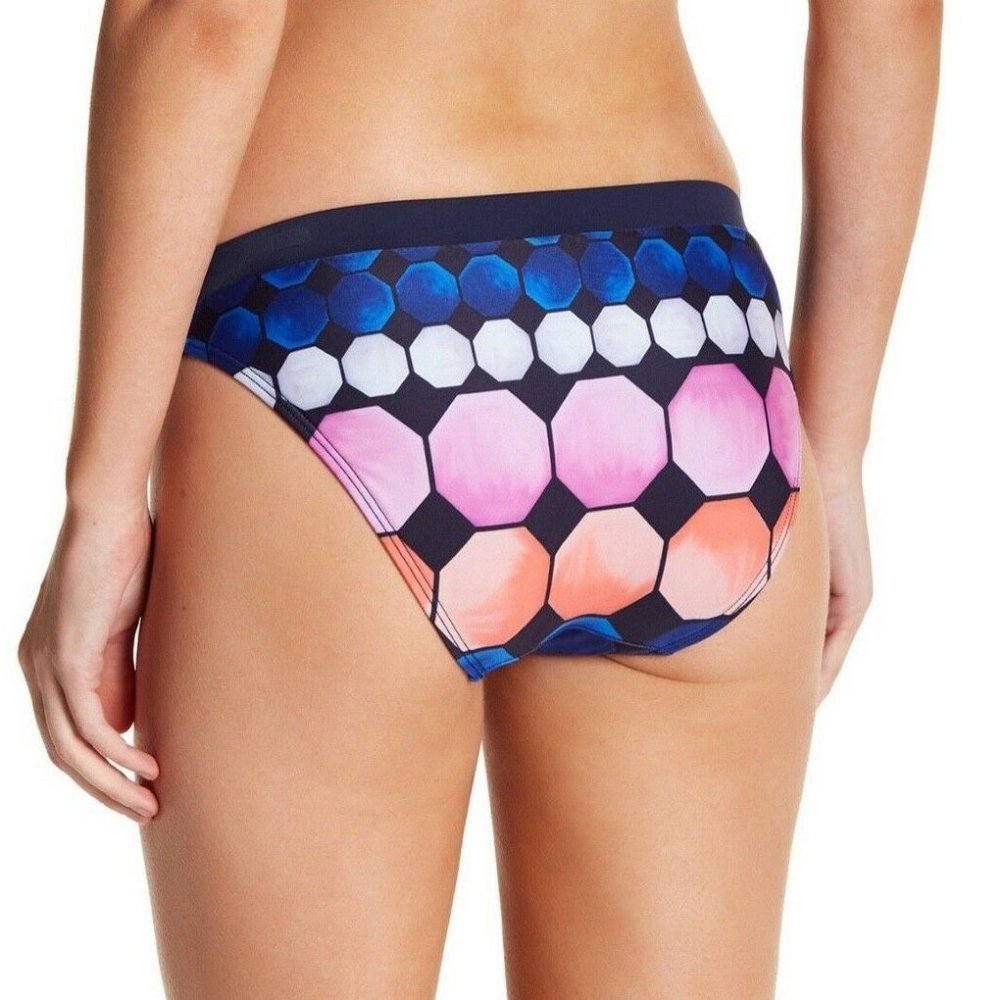 Ted Baker Marina Mosaic Navy Banded Waist Vintage Swim Bikini Bottom